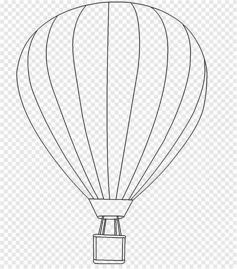hot air balloon line drawing